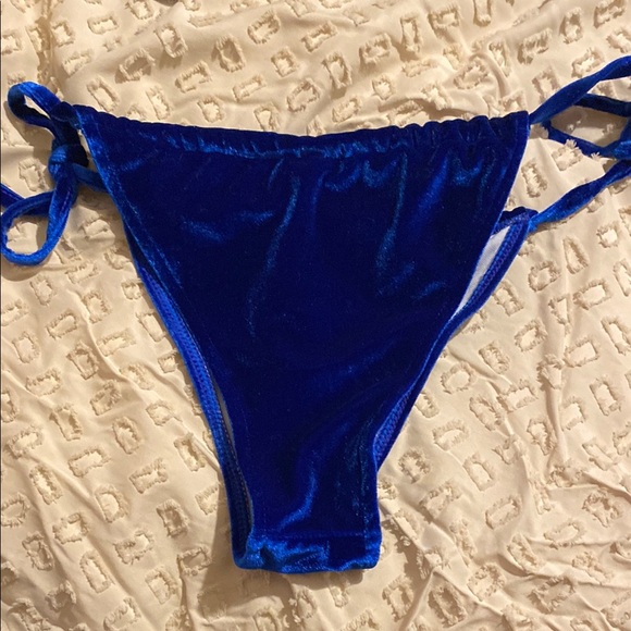 Velvet Blue Bikini Set - Picture 2 of 4